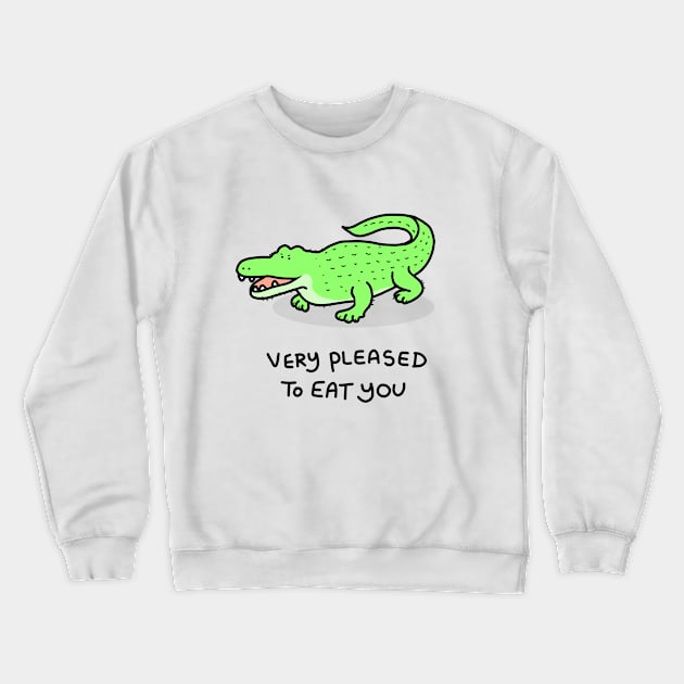 Grumpy Crocodile Crewneck Sweatshirt by grumpyanimals